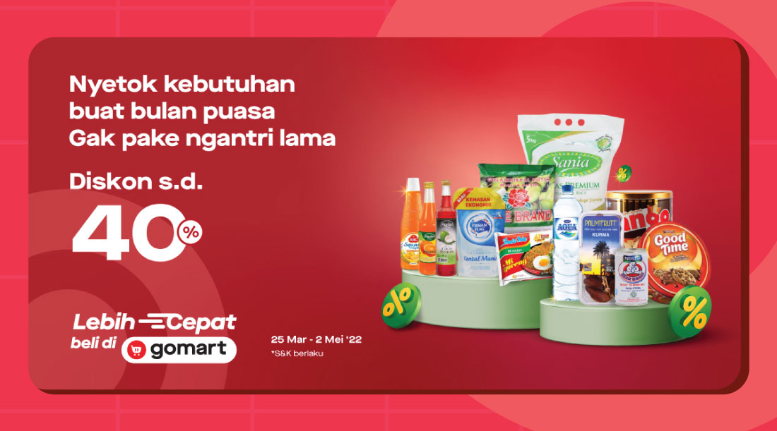 GoMart Diskon s.d 40%!